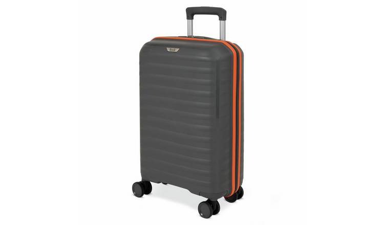 Rock Oslo 8 Wheel Hard Suitcase - Cabin, Charcoal and Orange