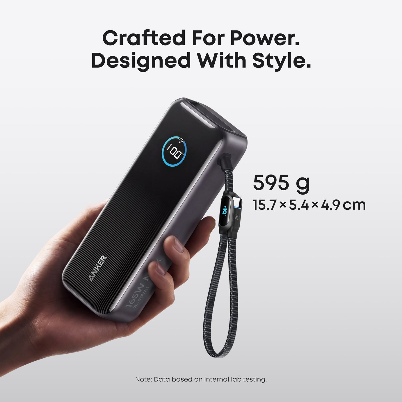 Buy Anker 165W 25000mAh Power Bank with Built-In USB-C Cable