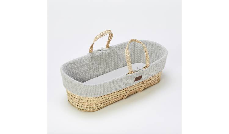 Little Green Sheep Organic Moses Basket And Stand Dove