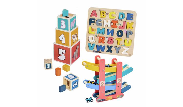 Chad Valley Farm-themed 3-in-1 Wooden Activity Playset 
