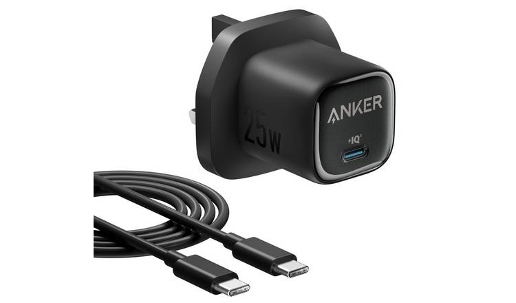 Anker 25W USB-C Charger with 1.5m USB-C Cable - Black