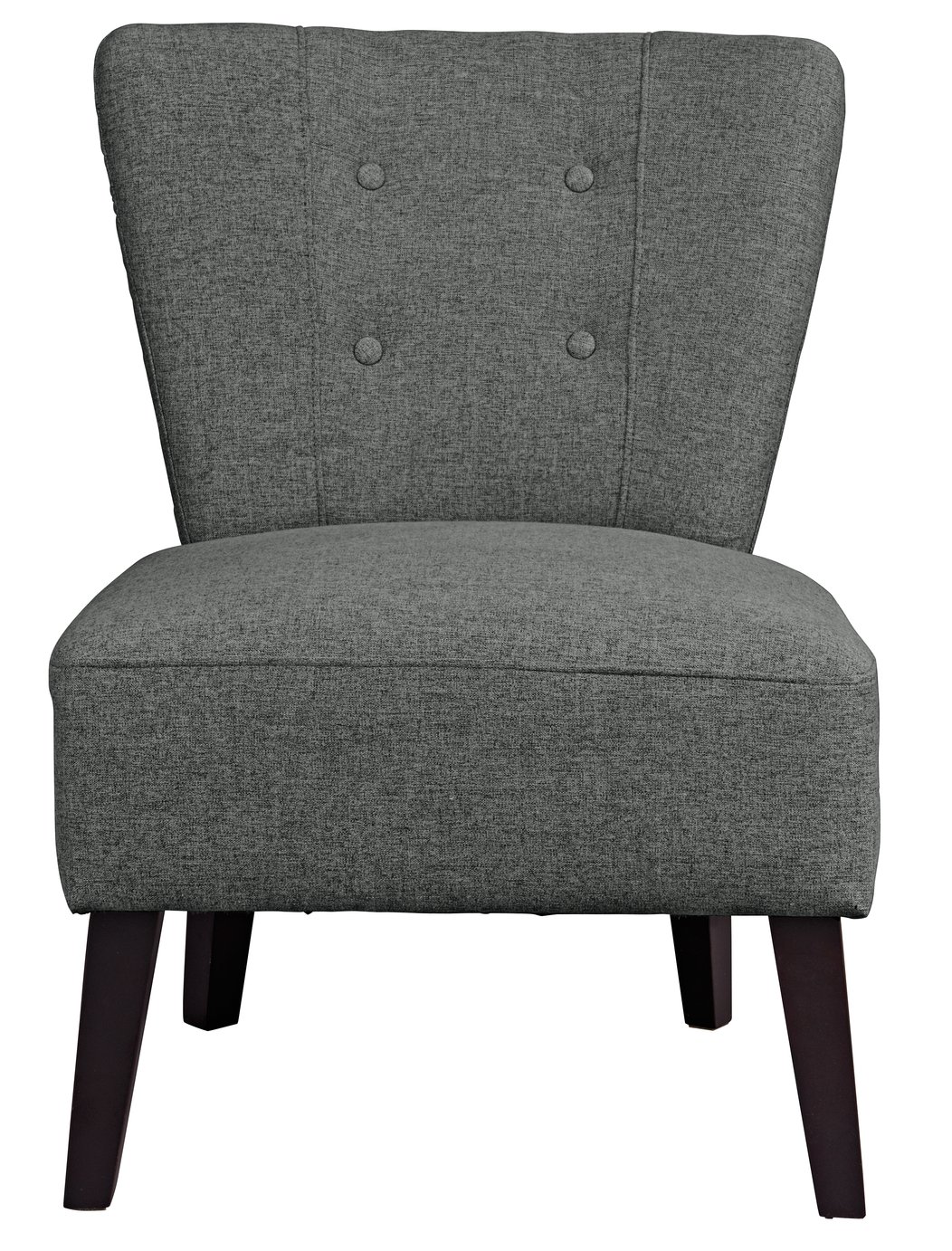Argos Home Delilah Fabric Cocktail Chair - Charcoal
