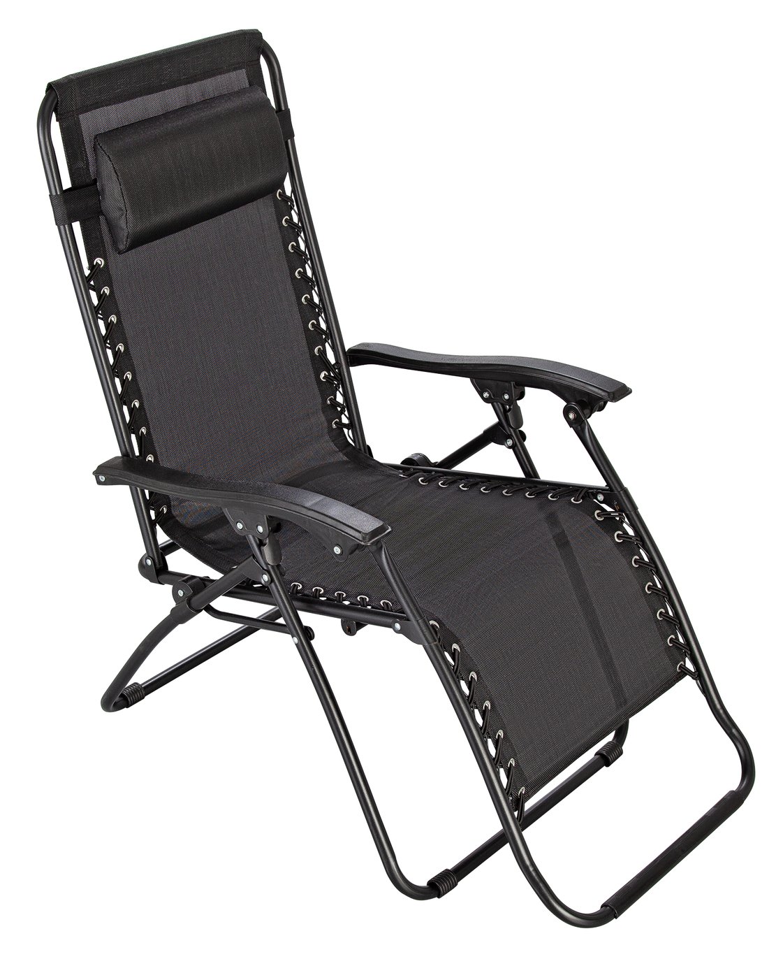 Argos Home Metal Set of 2 Sun Lounger Chairs - Black