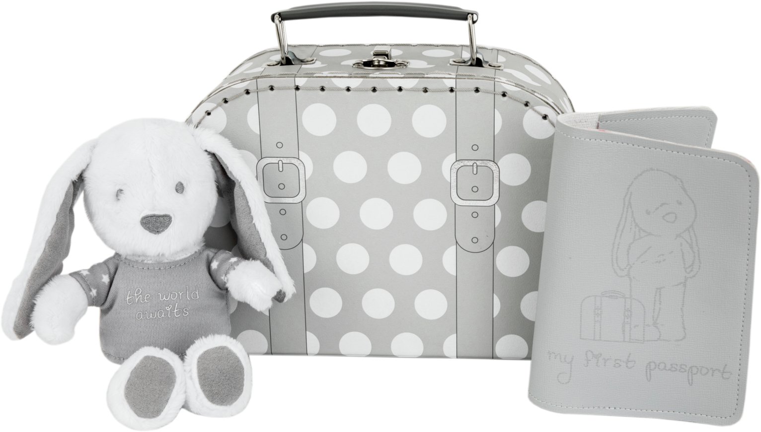Baby Boutique Luggage Case, Plush Rabbit and Passport Cover (8521220