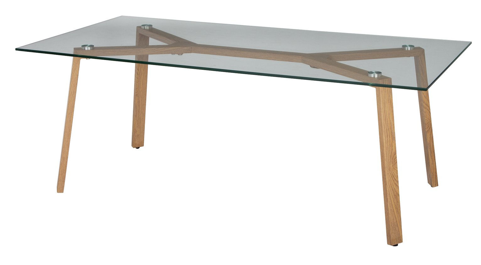 Argos Home Helena Coffee Table - Glass and Oak Effect