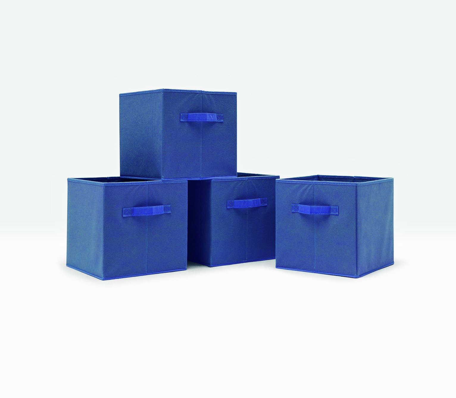 Argos Home Pack of 4 Blue Canvas Boxes