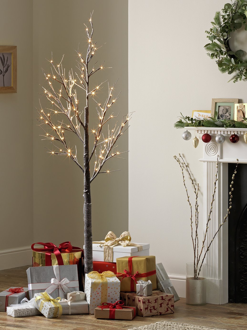 Argos Home LED Birch Tree with Frosting