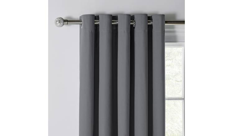 Buy Argos Home Blackout Eyelet Curtains Flint Grey Limited Stock