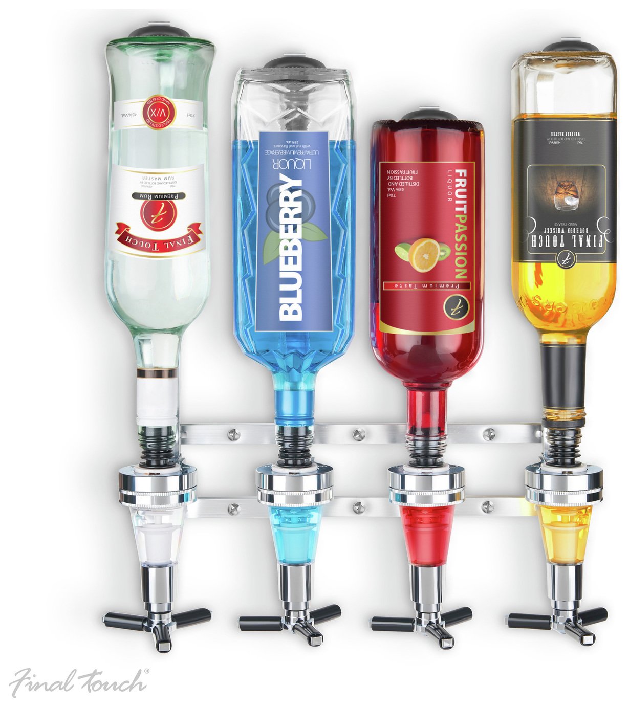 Final Touch 4 Bottle LED Wall Mounted Drinks Dispenser