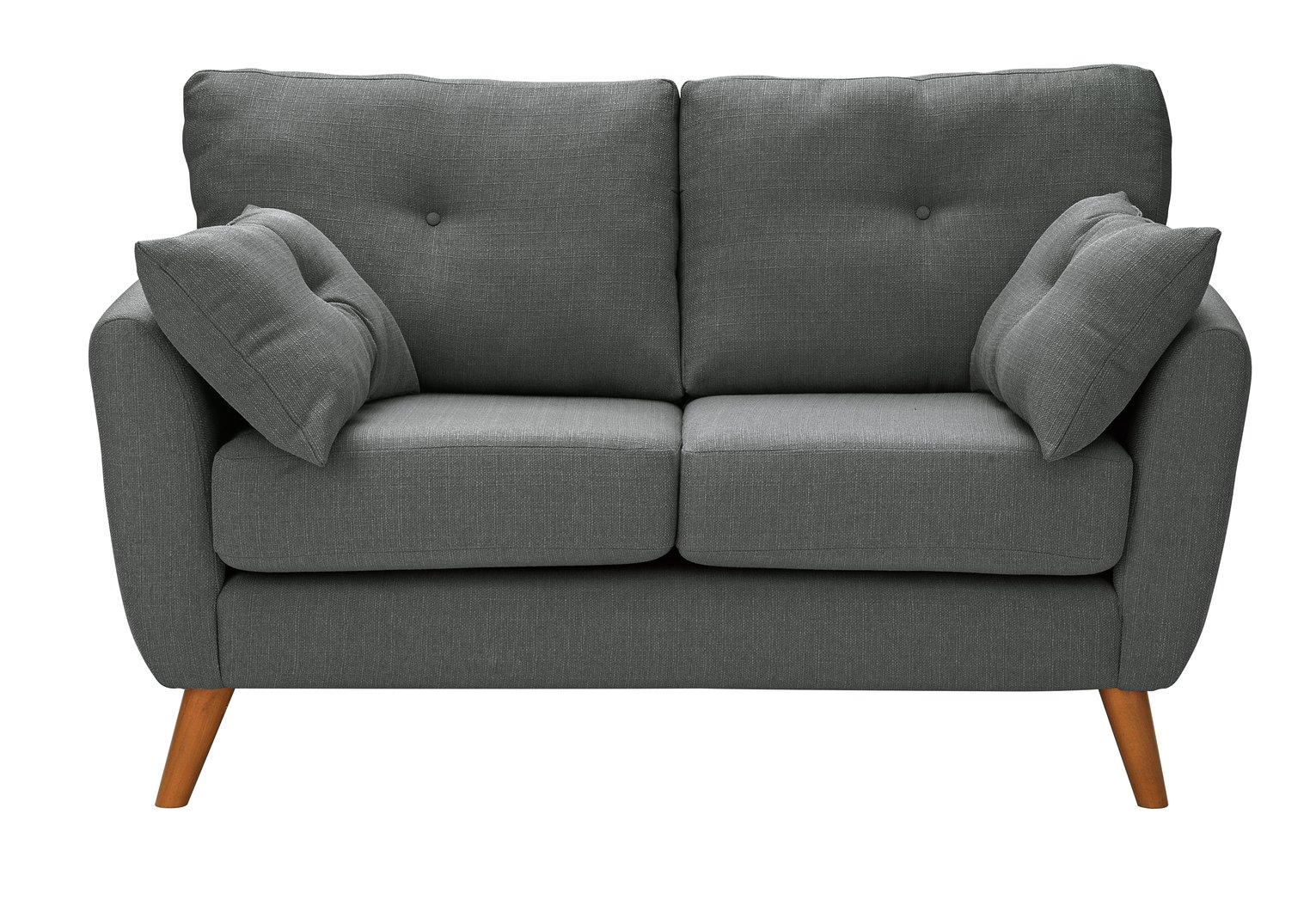 Argos Home Kari 2 Seater Fabric Sofa - Charcoal
