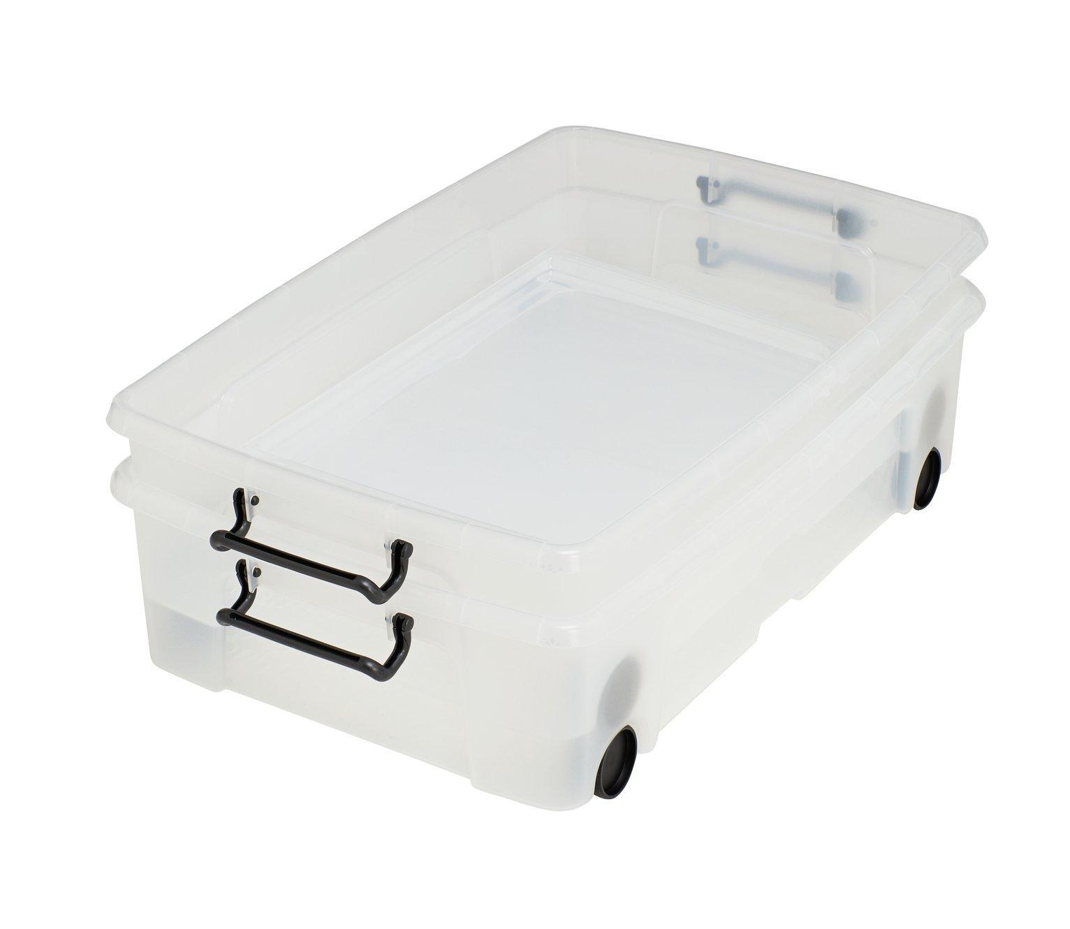 35 Litre Smart Storemaster Wheeled Underbed Boxes - Set of 2