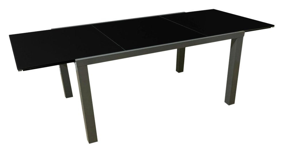 Argos Home Anton Extendable Glass 6 Seater Table - Dark Grey