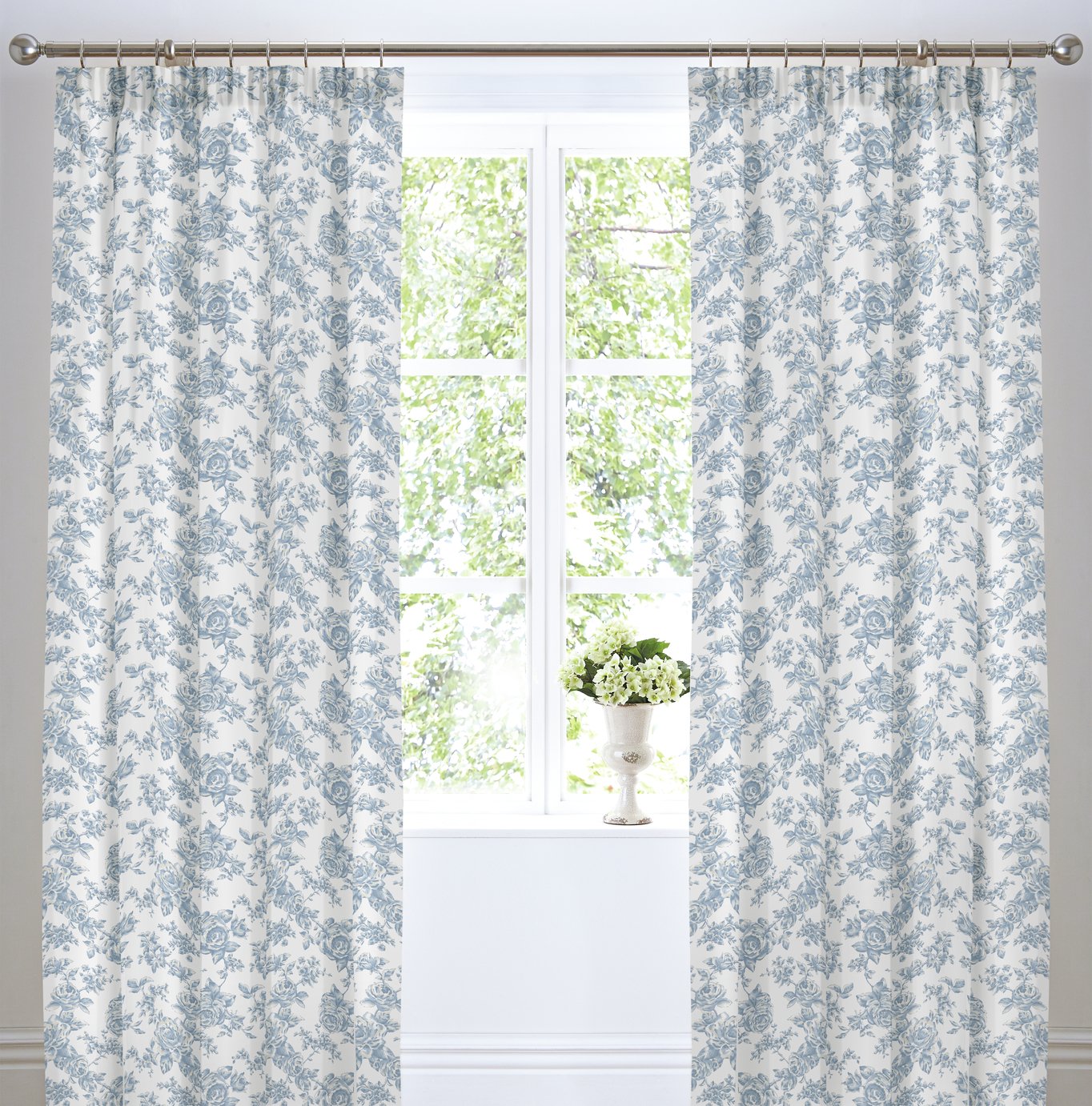 Dreams N Drapes Malton Lined Curtains - 168x183cm - Blue.