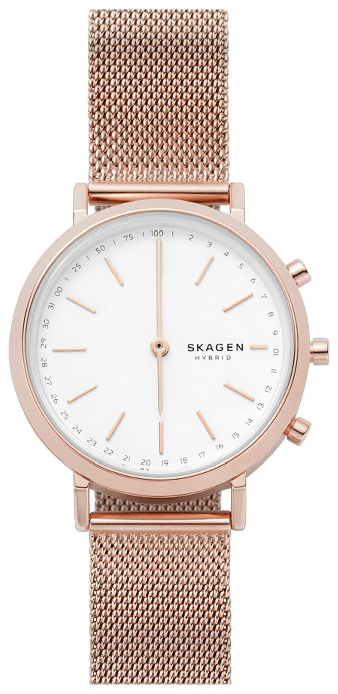 Skagen Ladies' Mini Hald SKT1411 Rose Hybrid Smart Watch