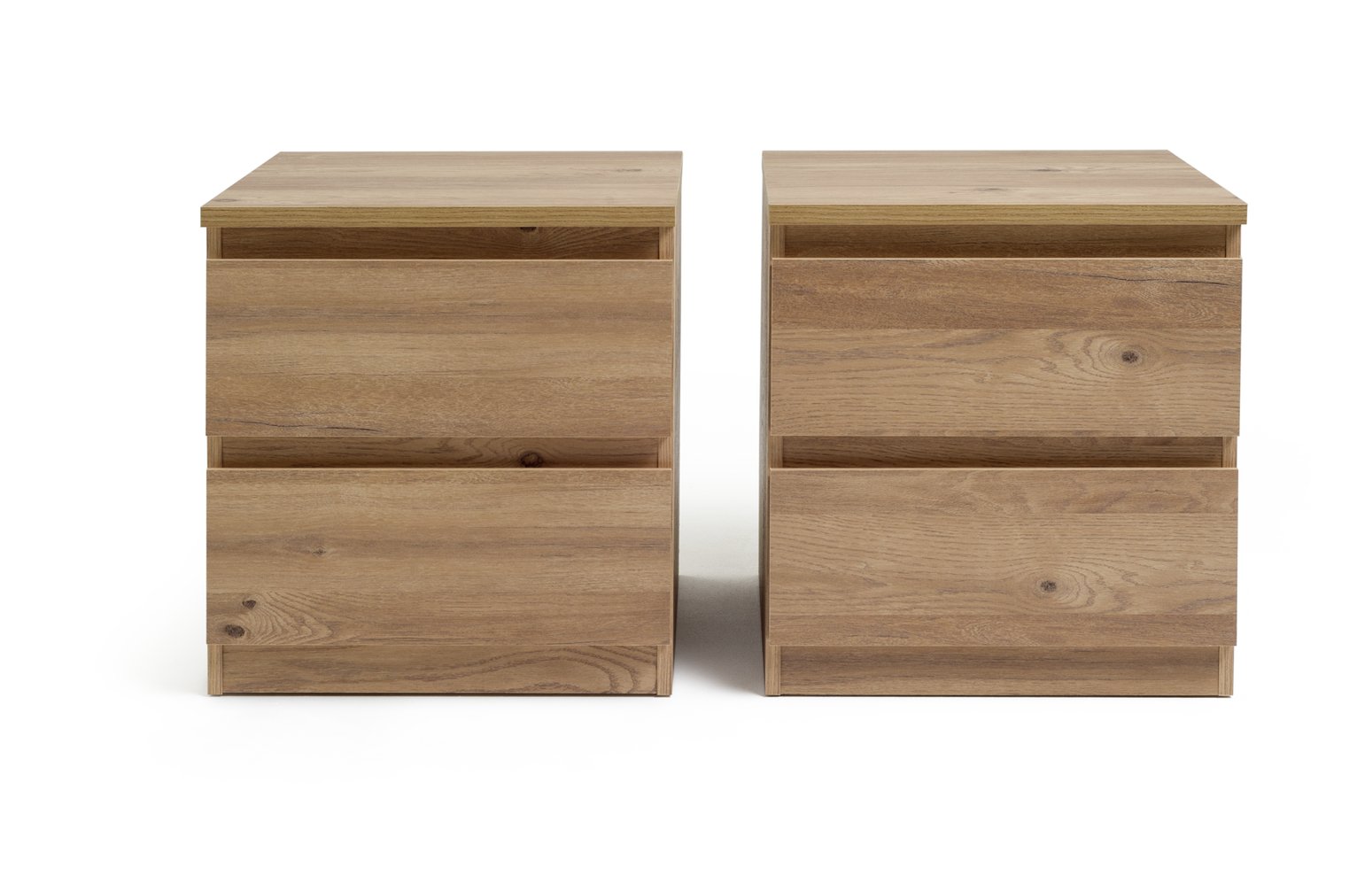 Argos Home Jenson 2 Bedside Tables Set - Oak Effect