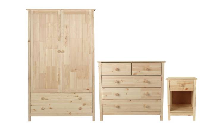 Buy Argos Home Scandinavia 3 Piece 2 Door Wardrobe Set Pine Kids Bedroom Furniture Sets Argos