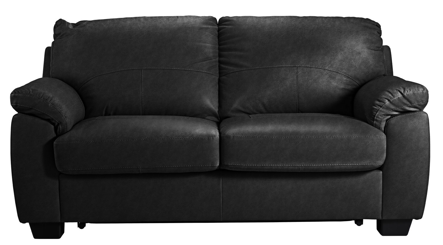 Argos Home Logan Bonded Leather Sofa Bed - Black