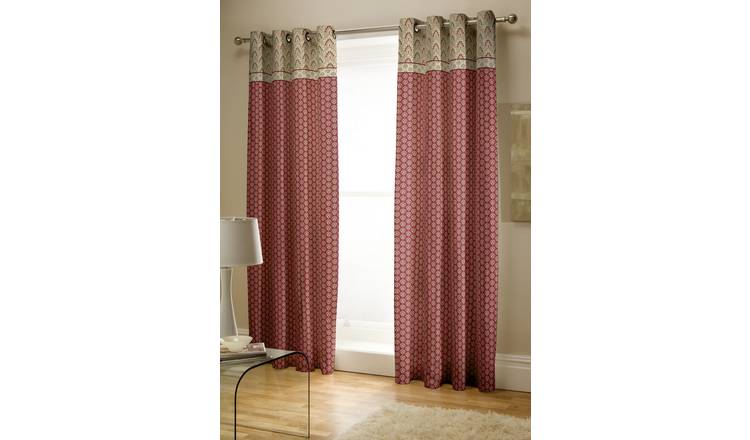 Catherine Lansfield Kashmir Cotton Curtains - 168x183cm.