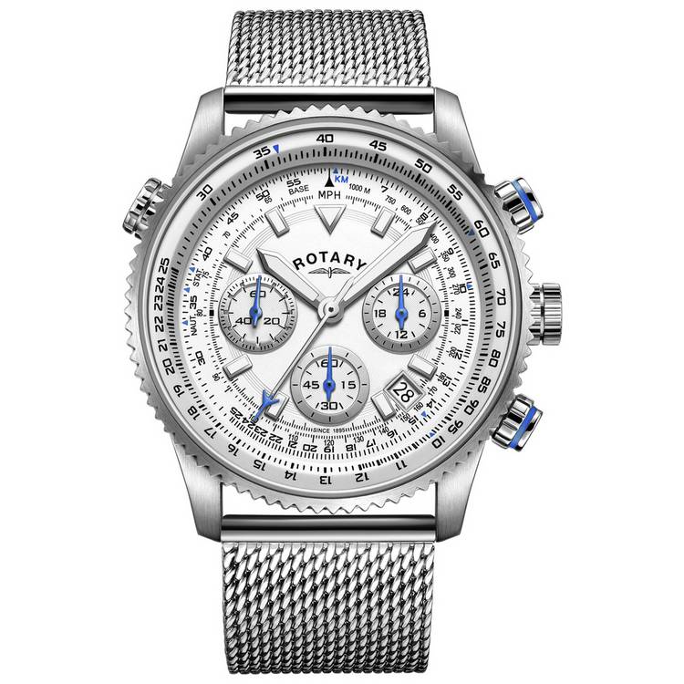 Rotary Men's Stainless Steel Mesh Bracelet Watch 0