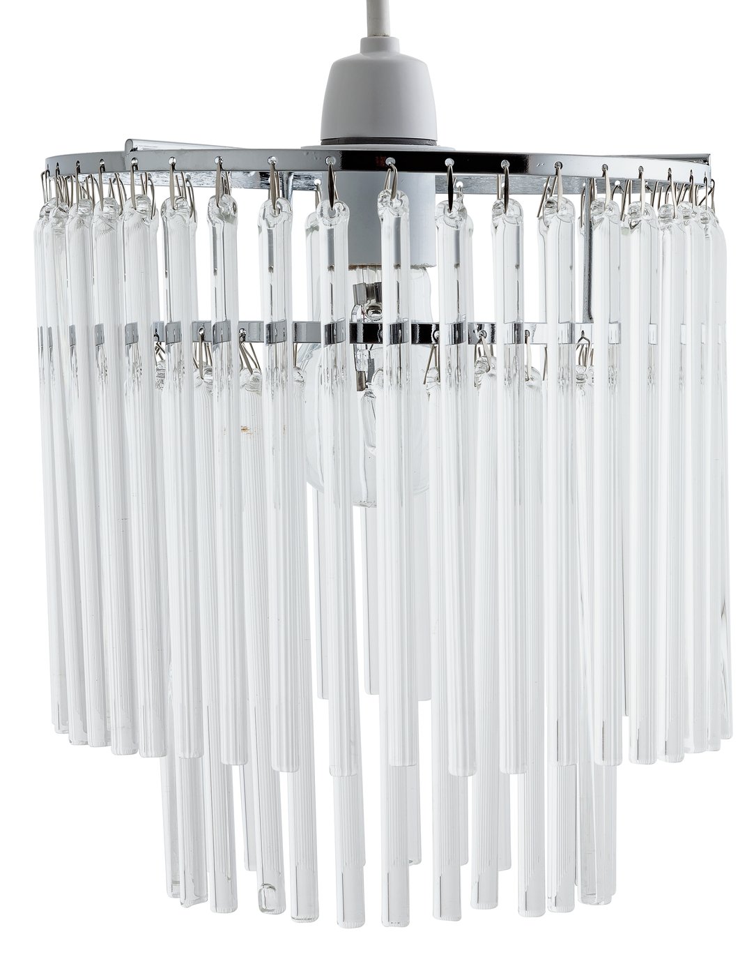 Argos Home Rhodes Easy Fit Lamp Shade - Glass