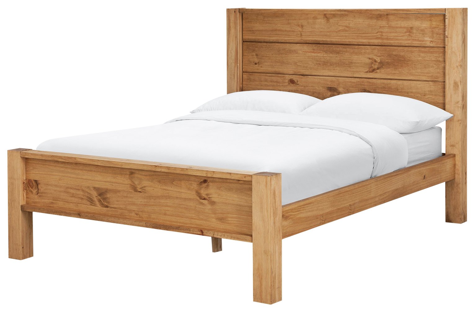 Argos Home Fairfield Double Wooden Bed Frame - Pine