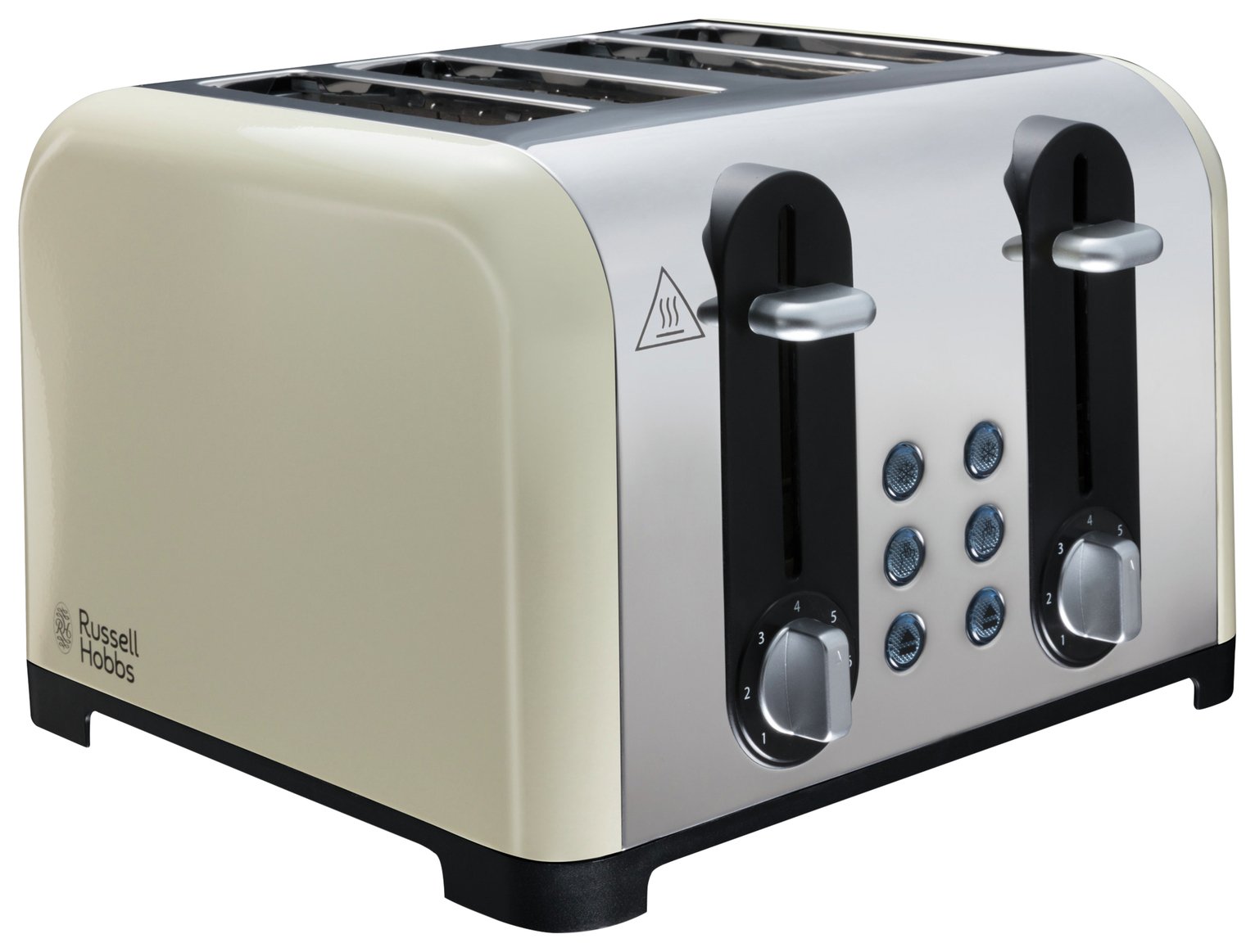 Russell Hobbs Worcester 4 Slice Cream St/Steel Toaster 22408