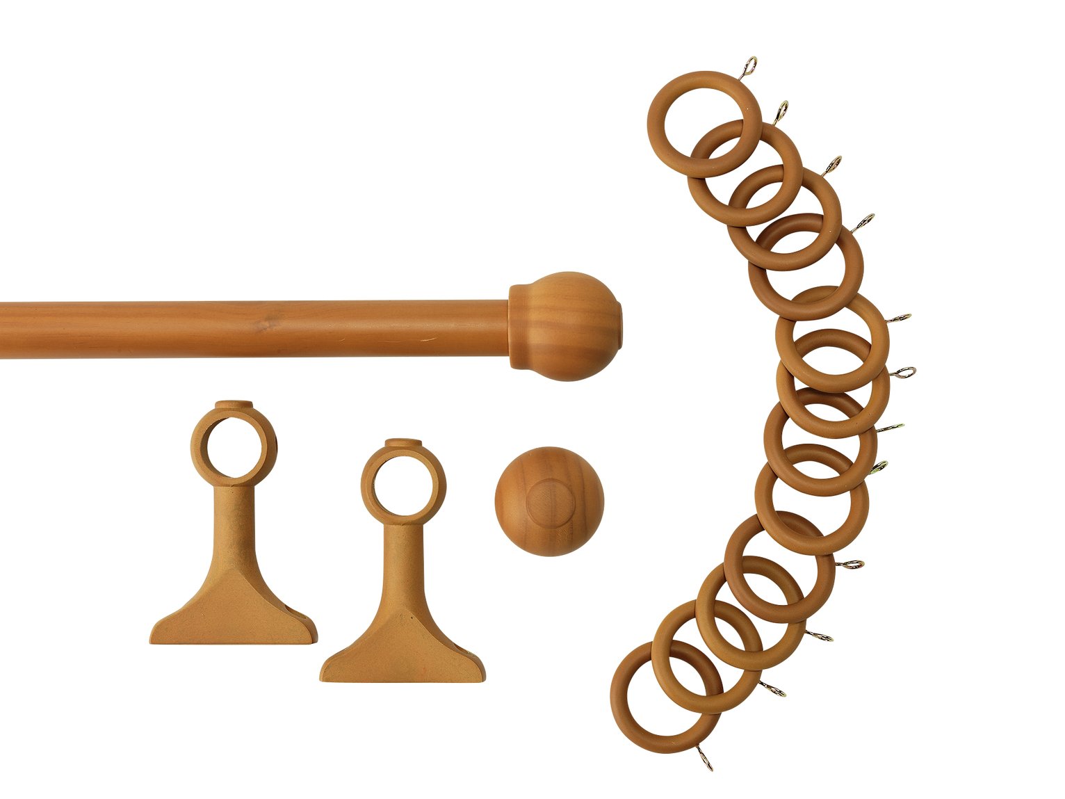 Argos Home 1.2m Wooden Curtain Pole Reviews