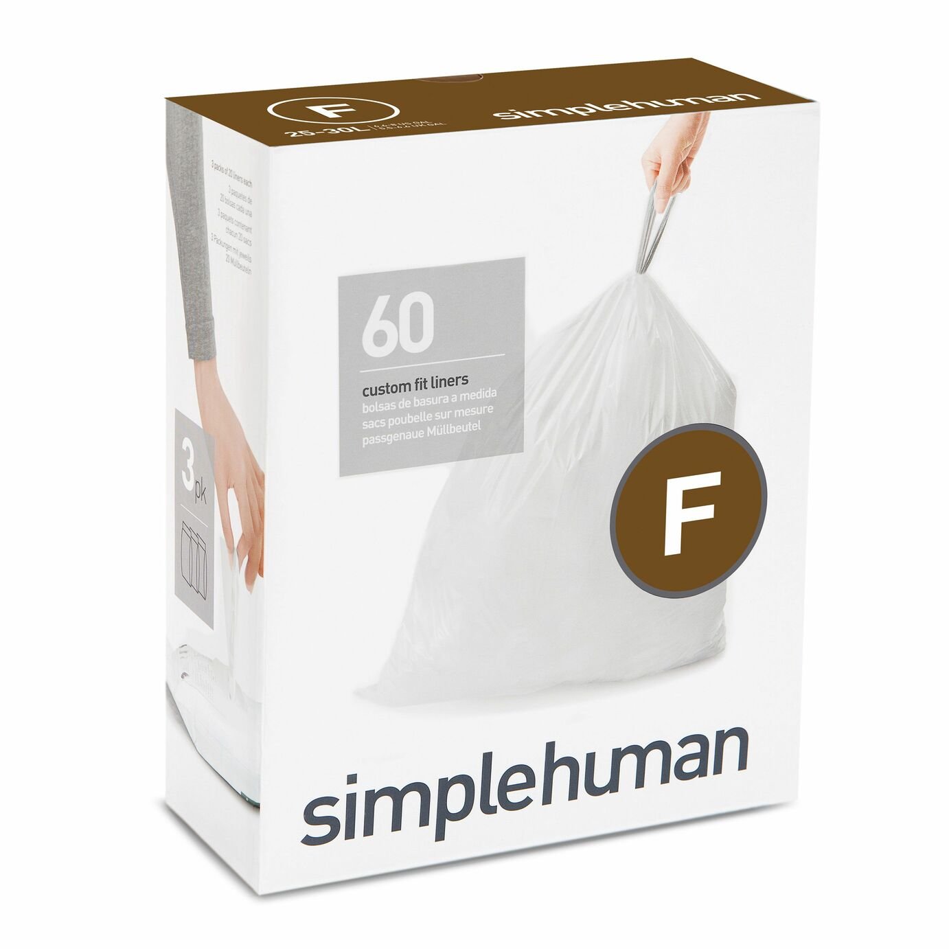 simplehuman Code F Bin Liners - Pack of 60