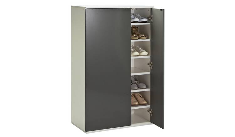 Buy Argos Home Cologne Mirror Shoe Storage Cabinet Grey Gloss