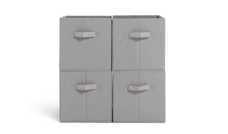 Buy Habitat Set of 4 Grey Storage Boxes | Kids baskets and boxes | Habitat