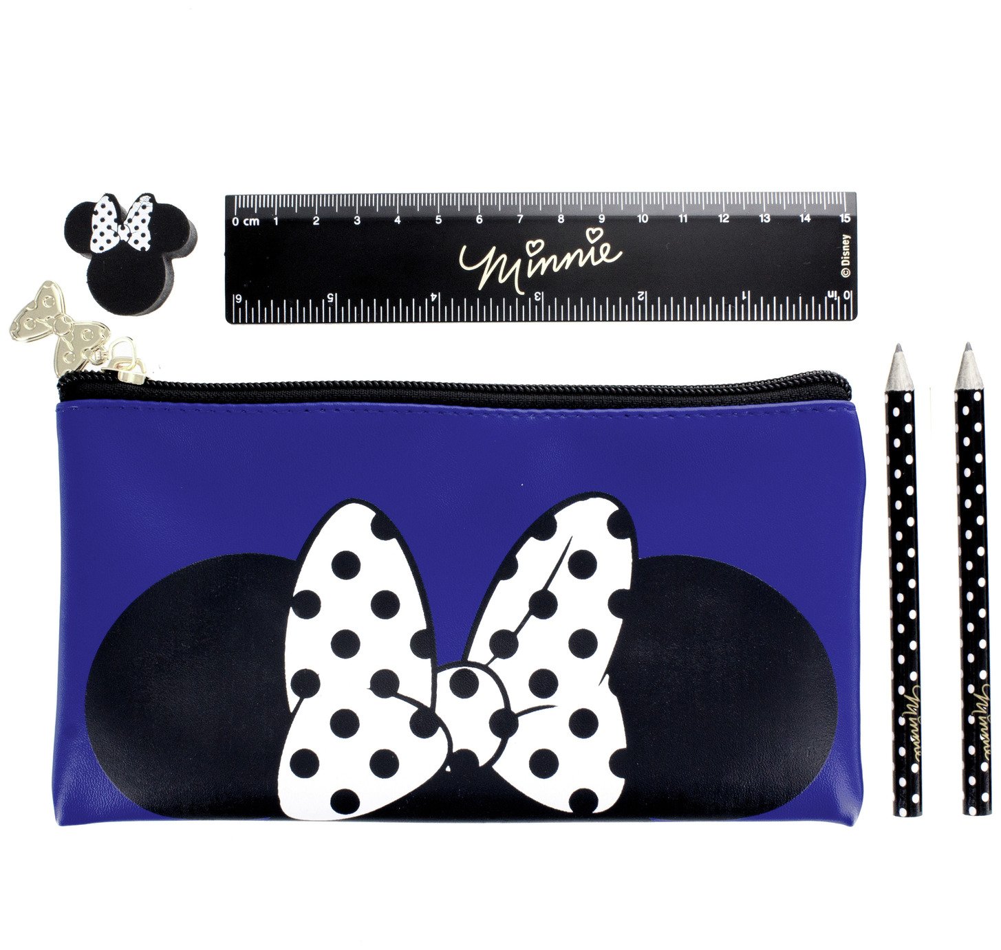 Disney Minnie Mouse Pencil Case and Stationary Set