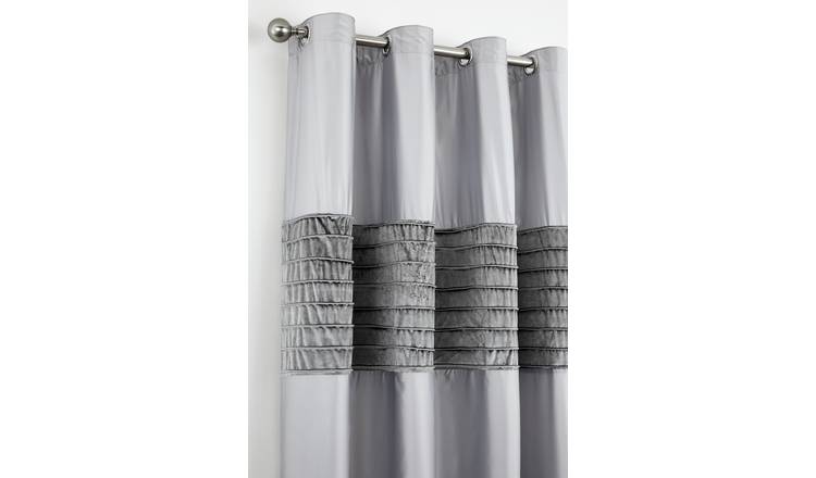 Catherine Lansfield Corded Velvet Curtains 168x229cm - Grey