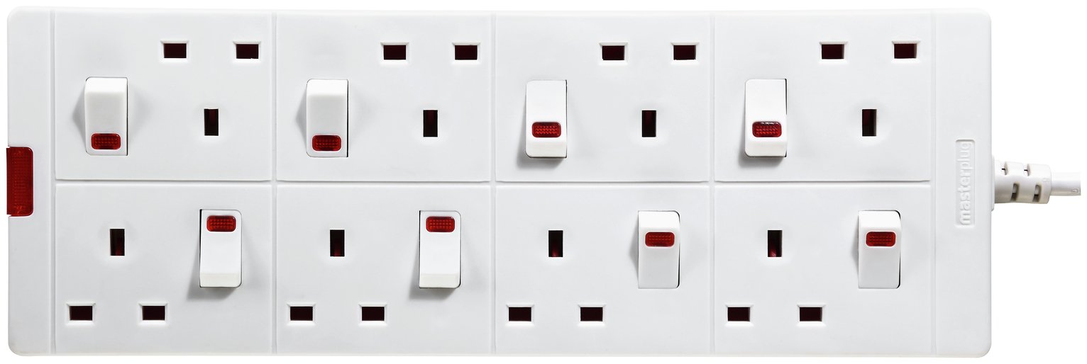Masterplug 8 Socket Individual Switch 1M Extension Lead Reviews