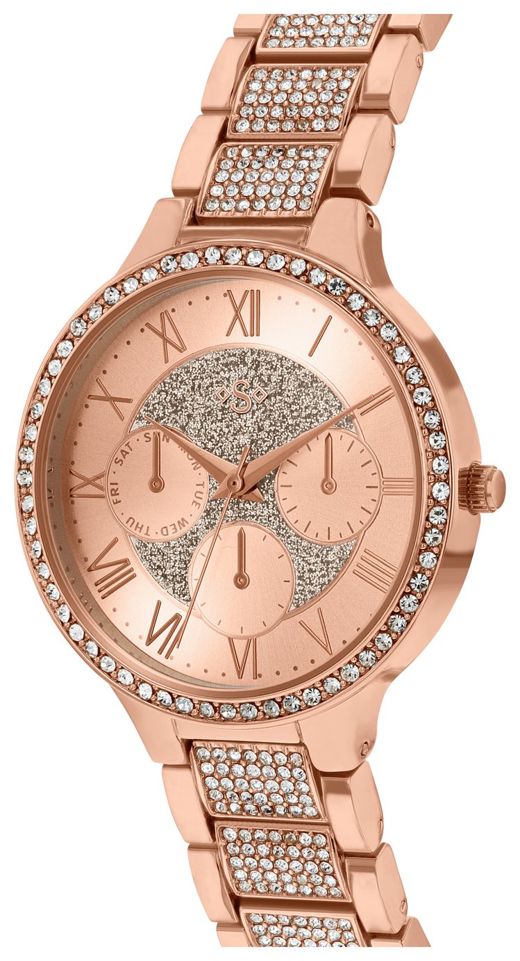 Spirit Lux Ladies' Rose Glitter Dial Watch and Bracelet Set Reviews