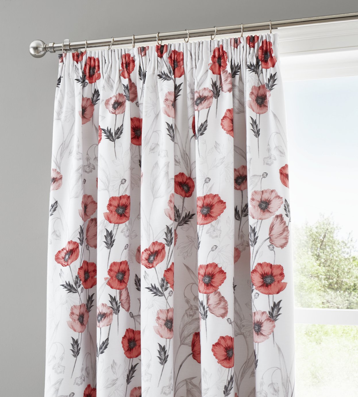 Fliss Blackout Curtains - 168x183cm - Red