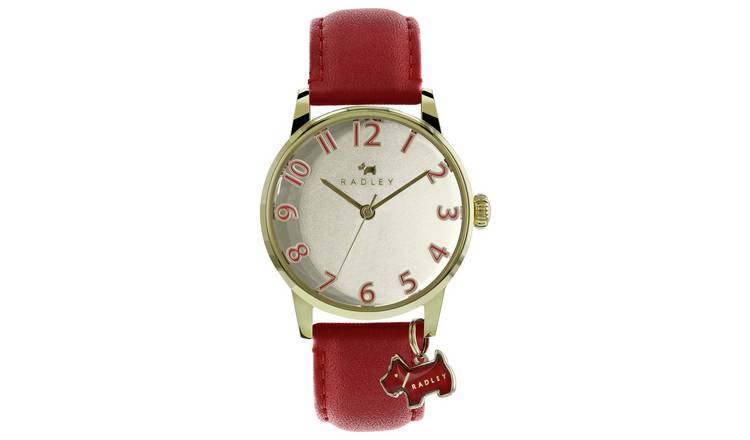 Red leather watch new arrivals