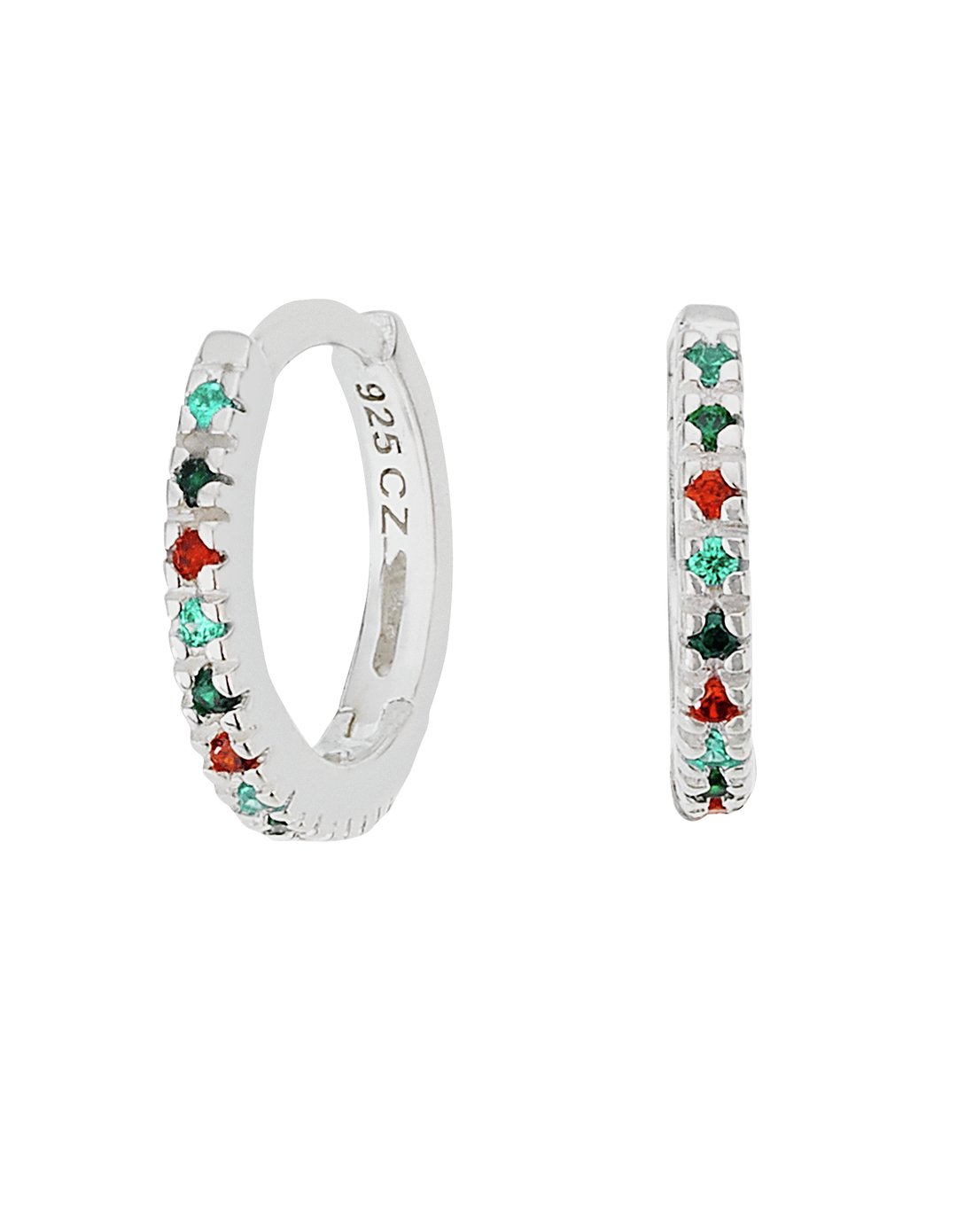 Revere Sterling Silver Multicoloured CZ Mini Hoop Earrings review