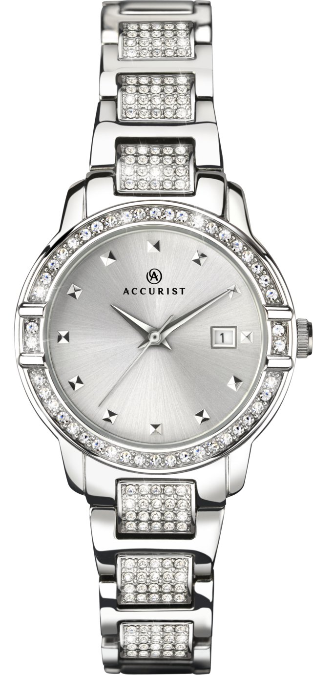 Accurist Ladies' Silver Coloured Stone Set Watch review