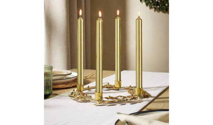 Argos Home Pack of 4 Dinner Candle Set - Unscented