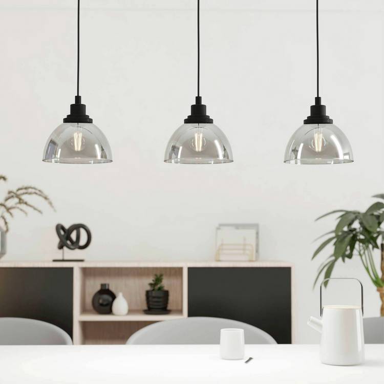 Eglo Beleser 3 Light Pendant - Dark Grey 0