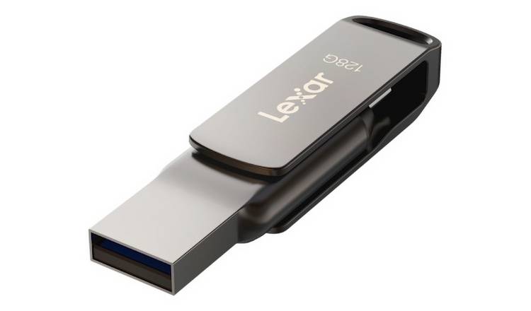 Lexar JumpDrive Dual Drive D400 130MBs USB-C & USB-A Flash Drive - 128GB