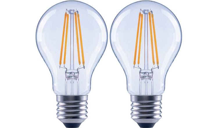 Argos Home 7W LED Filament Standard ES Light Bulb - 2 Pack
