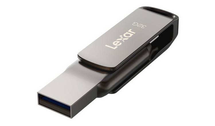 Lexar JumpDrive Dual Drive D400 100MBs USB-C & USB-A Flash Drive - 32GB