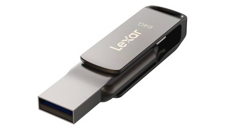 Lexar JumpDrive Dual Drive D400 130MBs USB-C & USB-A Flash Drive - 64GB