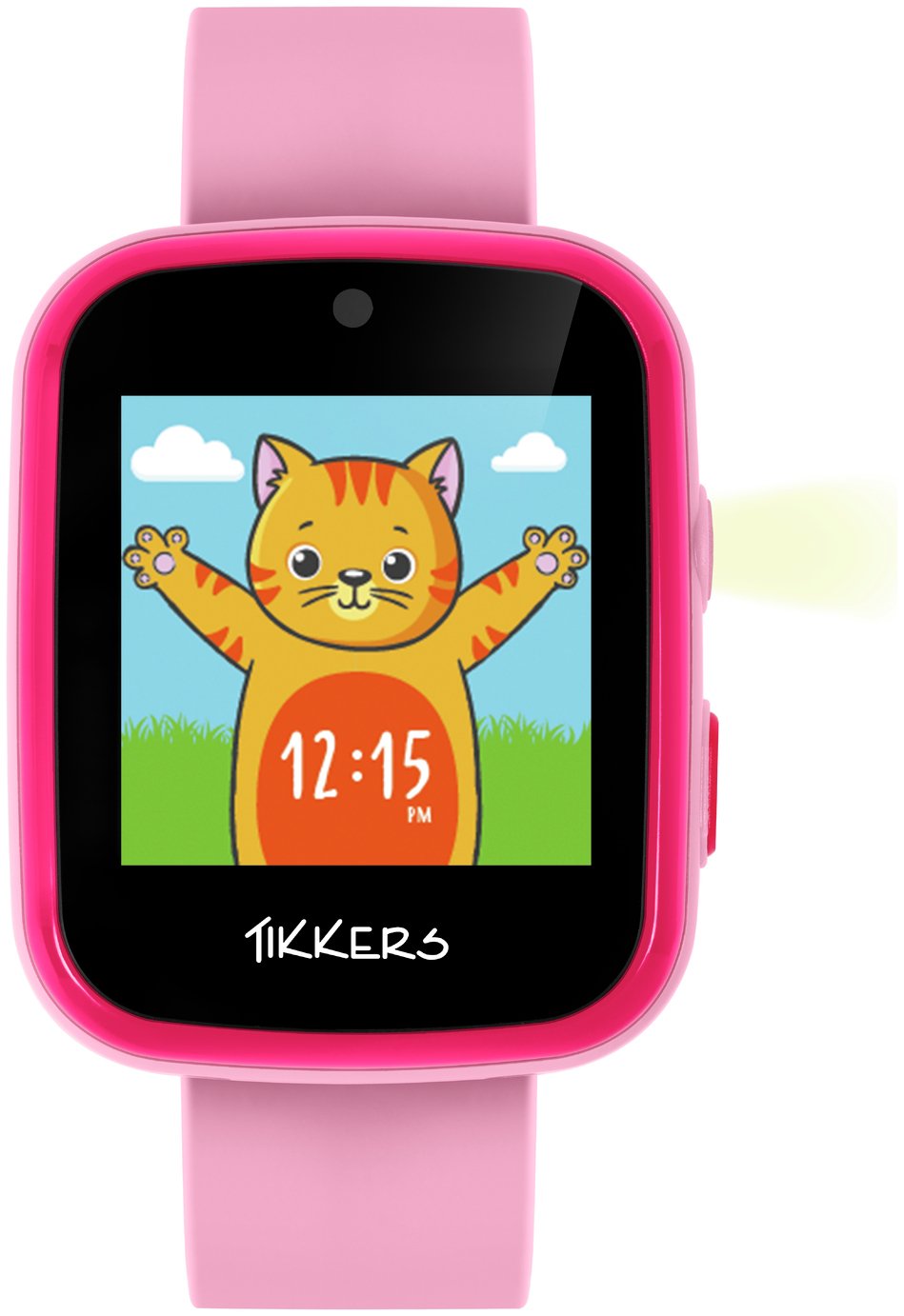 Tikkers Kids Time Teacher Pink Silicone Strap Smart Watch