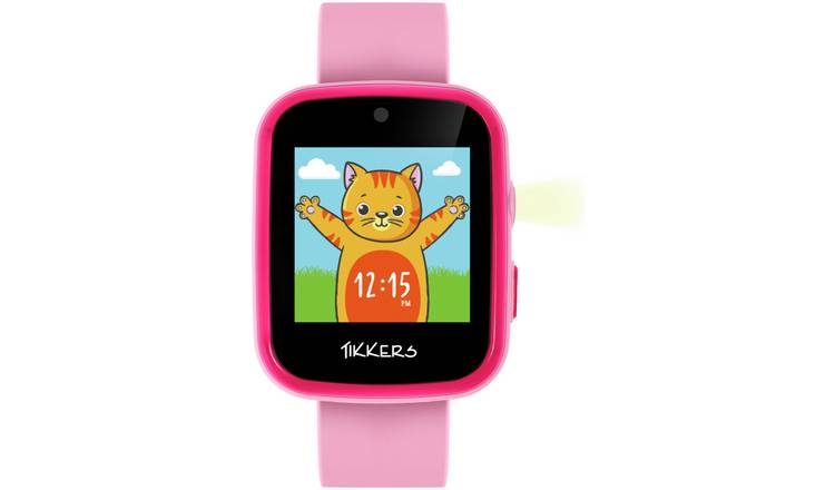 Tikkers Kids Time Teacher Pink Silicone Strap Smart Watch