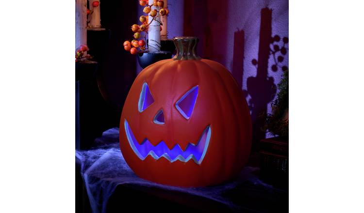 Argos Home Spooky Carved Face Pumpkin Lantern