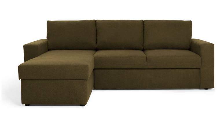 Argos Home Miller Fabric Left Hand Chaise Sofa Bed - Khaki