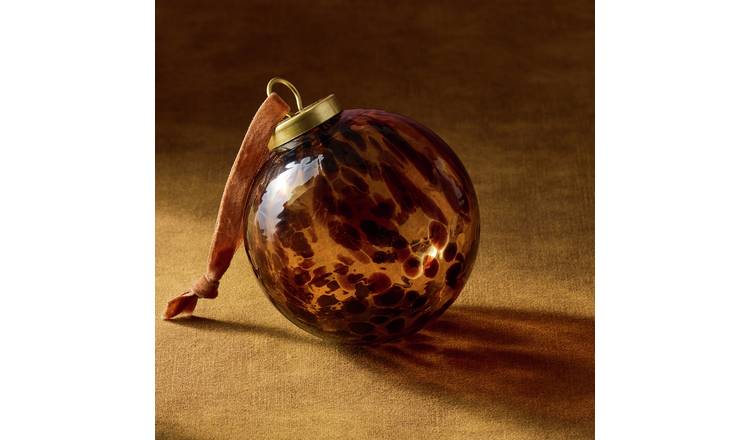 Habitat Tortoiseshell Glass Christmas Bauble