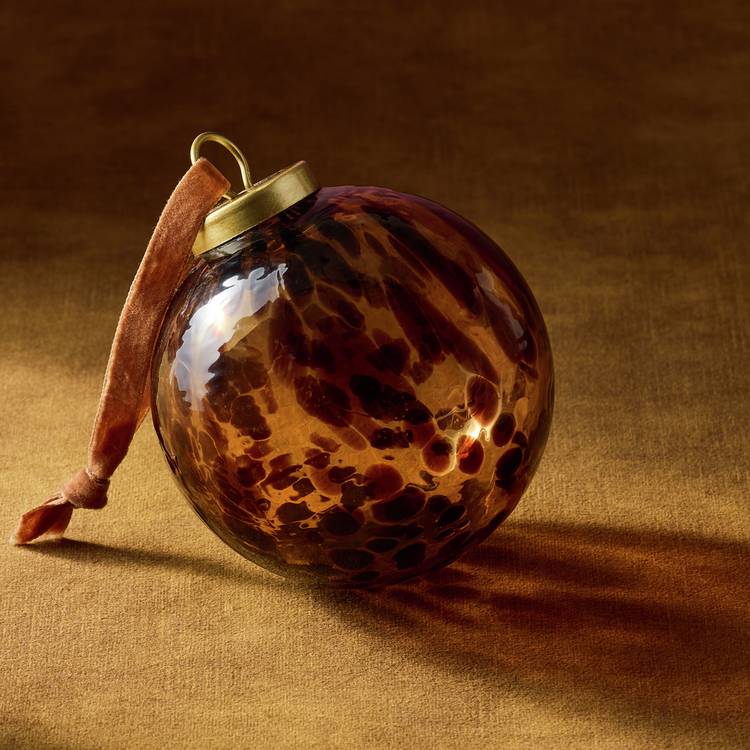 Habitat Tortoiseshell Glass Christmas Bauble 0